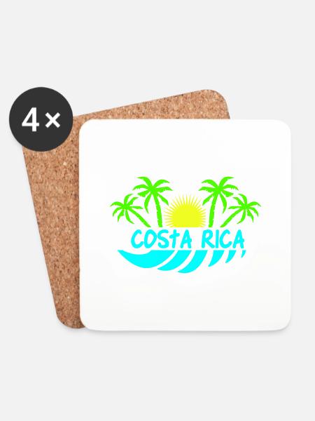 costa rica - Untersetzer (4er-Set) - Weiß