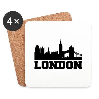 London Design / Stadt Design - Untersetzer (4er-Set) - Weiß - Vorne