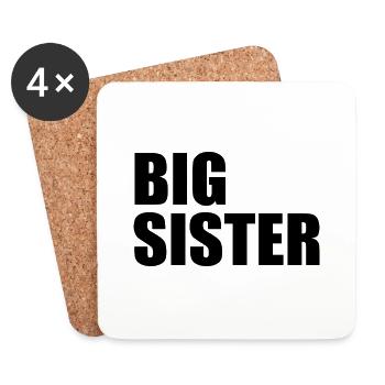 Big sister - Coasters (set of 4) - white - Front