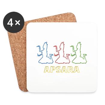 Cambodia Tradition Dance Khmer Apsara I Gift - Coasters (set of 4) - white - Front