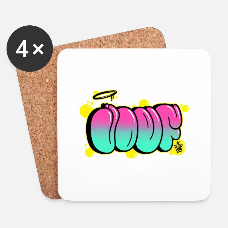 Grafik #03 - Untersetzer (4er-Set) - Weiß