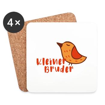 Kleiner Bruder - Untersetzer (4er-Set) - Weiß - Vorne