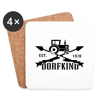 1970 dorfkind nr 1 - Untersetzer (4er-Set) - Weiß - Vorne