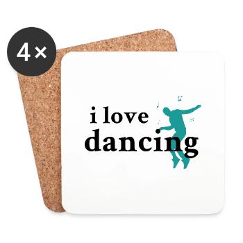 Dancing Dance Music - Untersetzer (4er-Set) - Weiß - Vorne
