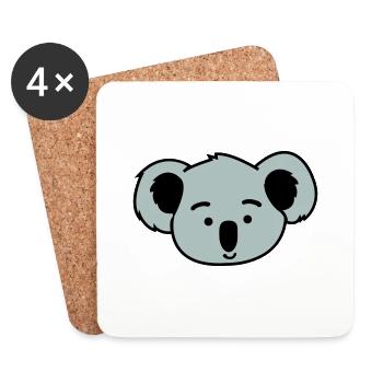 koala - Dessous de verre (lot de 4) - blanc - Devant
