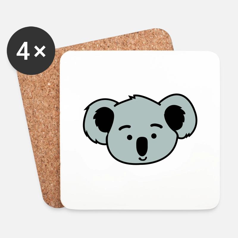koala - Untersetzer (4er-Set) - Weiß