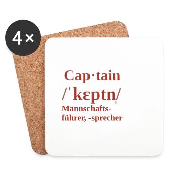 Kapitän - Untersetzer (4er-Set) - Weiß - Vorne