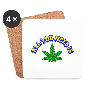ALL YOU NEED IS - Untersetzer (4er-Set) - Weiß - Vorne