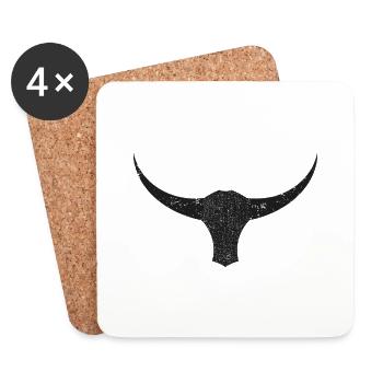 Bull - Coasters (set of 4) - white - Front
