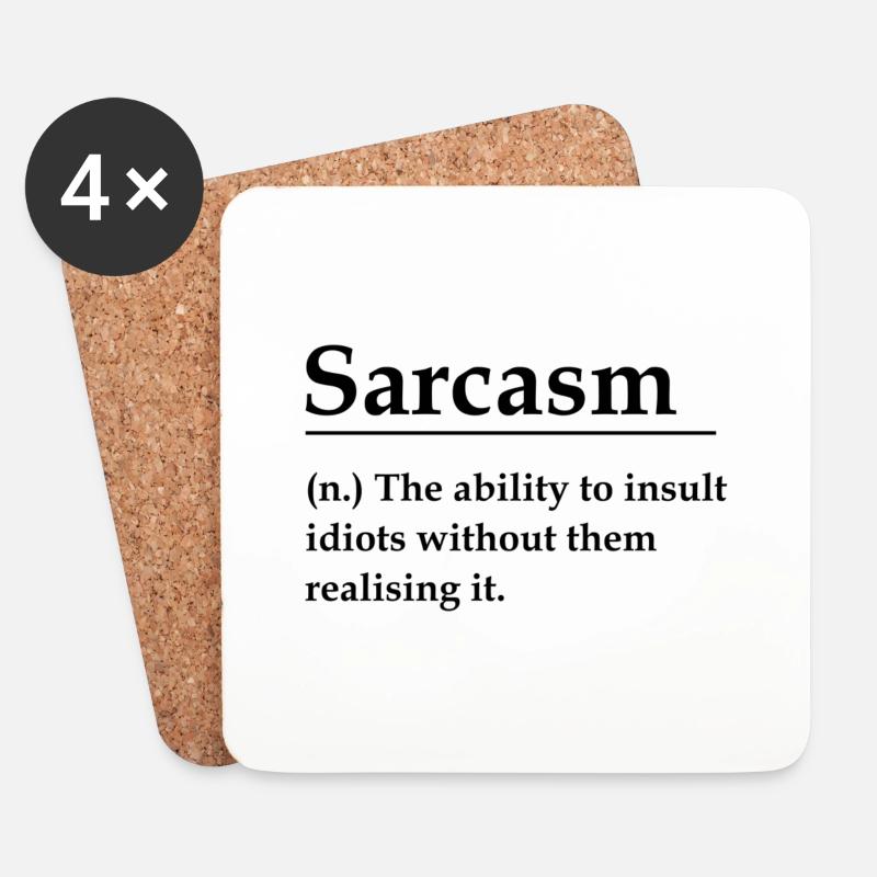 Sarcasm - Coasters (set of 4) - white