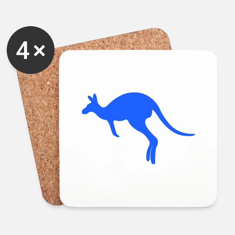 kangaroo - Untersetzer (4er-Set) - Weiß