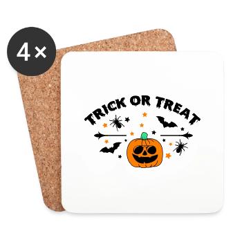 trick or treat 02 - Coasters (set of 4) - white - Front