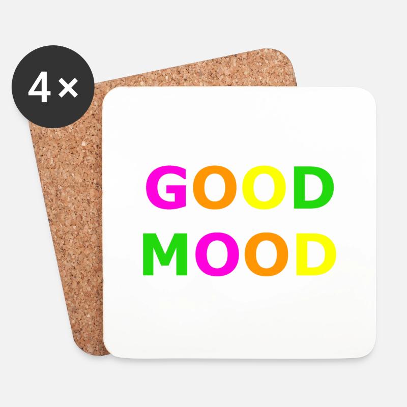 Good Mood - Untersetzer (4er-Set) - Weiß
