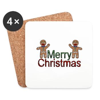 Joyeux Noël Tempête de neige - Dessous de verre (lot de 4) - blanc - Devant