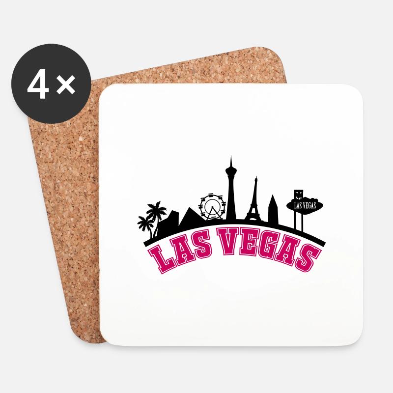 las vegas skyline - Untersetzer (4er-Set) - Weiß