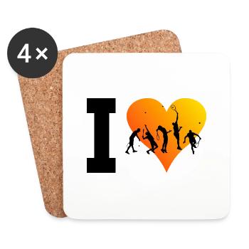 Tennis Play Tennis Men Women Tennis - Coasters (set of 4) - white - Front