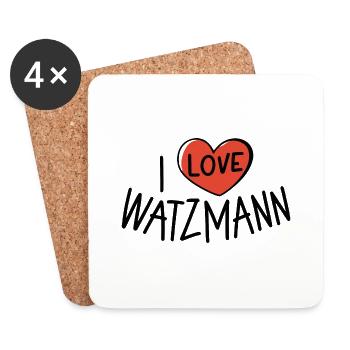 Watzmann Souvenirs Freedom Experiences Heart Love - Coasters (set of 4) - white - Front