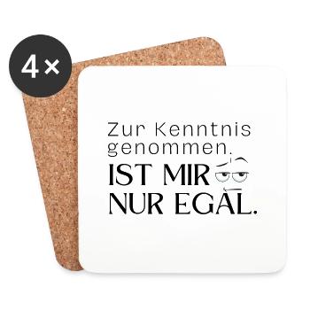 Ist mir egal - Untersetzer (4er-Set) - Weiß - Vorne
