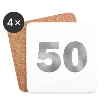 Birthday 50 years - Coasters (set of 4) - white - Front