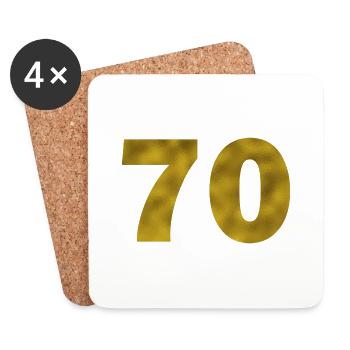 Geburtstag 70 Jahre - Untersetzer (4er-Set) - Weiß - Vorne