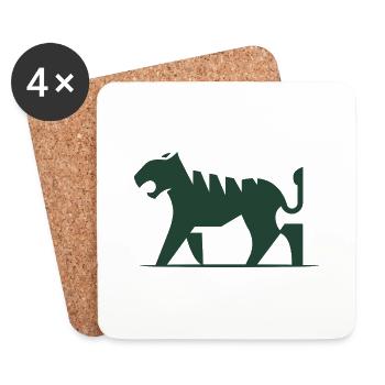 Pitbull Logo - Dessous de verre (lot de 4) - blanc - Devant