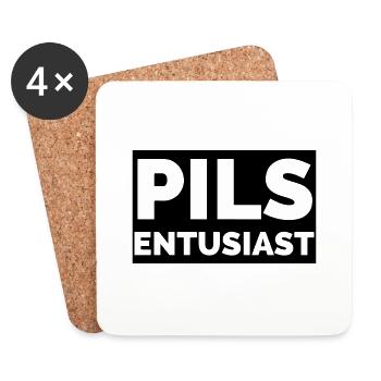 lager enthusiast - Coasters (set of 4) - white - Front