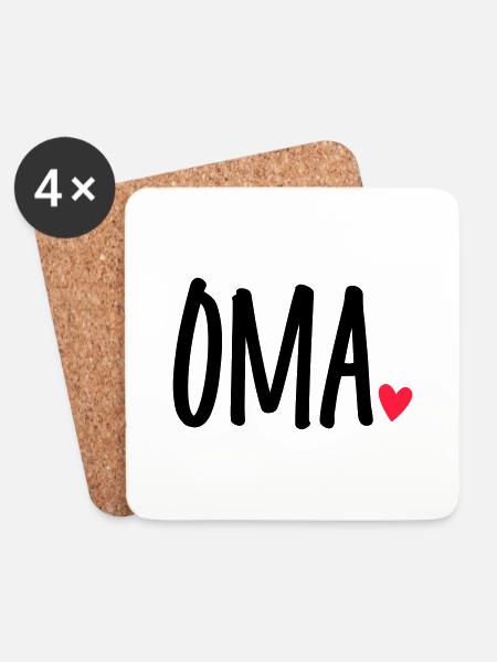 OMA - Untersetzer (4er-Set) - Weiß
