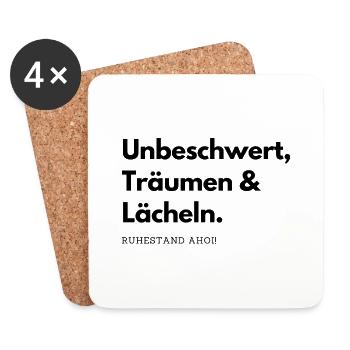 Rentner im Ruhestand - Untersetzer (4er-Set) - Weiß - Vorne