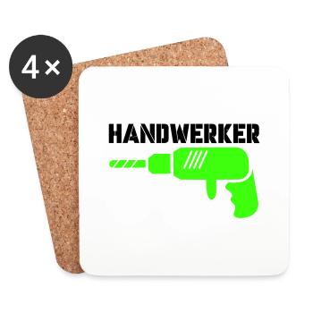 handwerker - Untersetzer (4er-Set) - Weiß - Vorne