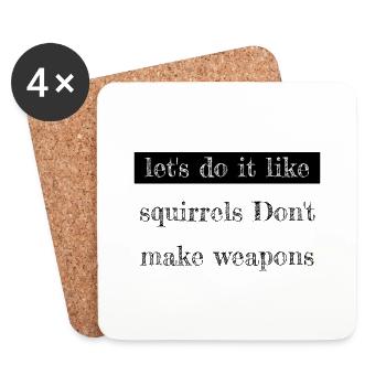 happy present jokes love birthday present fun - Coasters (set of 4) - white - Front