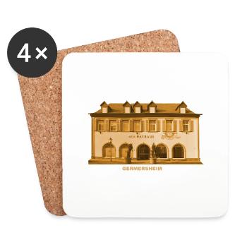Mairie de Germersheim Rhin Rhénanie-Palatinat - Dessous de verre (lot de 4) - blanc - Devant