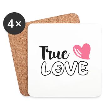 True Love - Untersetzer (4er-Set) - Weiß - Vorne