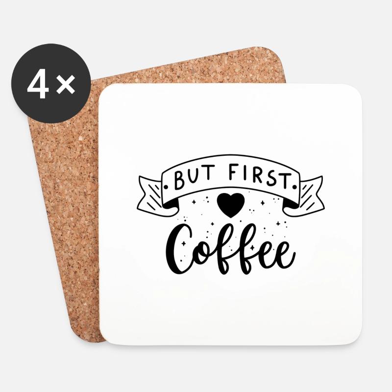 Coffee - Untersetzer (4er-Set) - Weiß