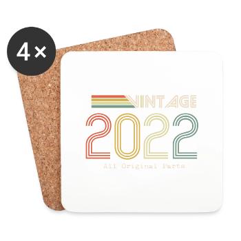 Épique et Légendaire né en 2022 : 2e anniversaire - Dessous de verre (lot de 4) - blanc - Devant