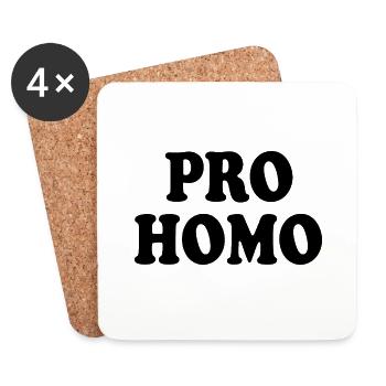Pro homo - Untersetzer (4er-Set) - Weiß - Vorne