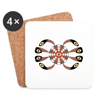Eyes - Coasters (set of 4) - white - Front