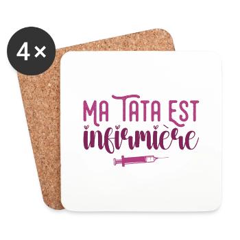 Meine Tante ist Krankenschwester - Untersetzer (4er-Set) - Weiß - Vorne
