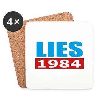 Lies 1984 - Untersetzer (4er-Set) - Weiß - Vorne