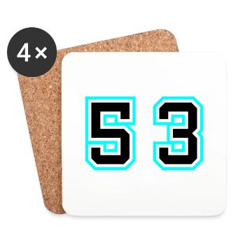 53 Number Symbol - Coasters (set of 4) - white - Front