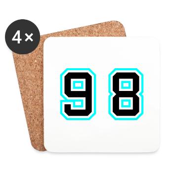 98 Number Symbol - Coasters (set of 4) - white - Front