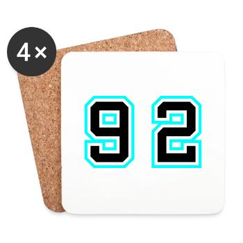 92 Number Symbol - Coasters (set of 4) - white - Front