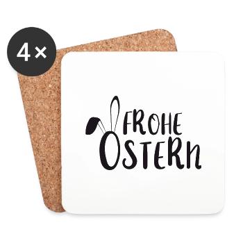 Ostern - Bo-Grafik - Untersetzer (4er-Set) - Weiß - Vorne