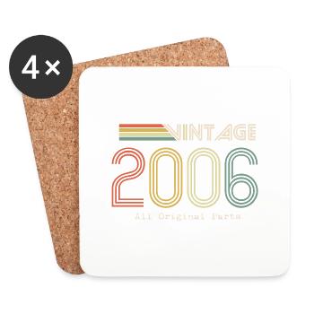 Épique et Légendaire né en 2006 : 18e anniversaire - Dessous de verre (lot de 4) - blanc - Devant