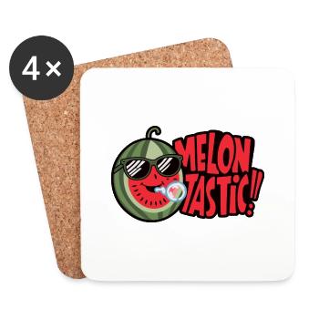 MELONE TASTIC - Untersetzer (4er-Set) - Weiß - Vorne