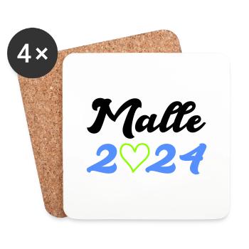 Malle 2024 Coeur - Dessous de verre (lot de 4) - blanc - Devant