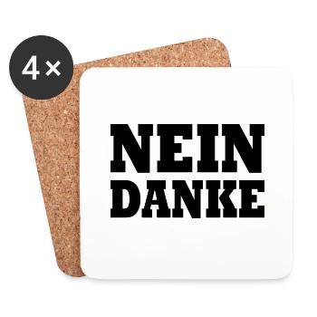 Nein danke - Untersetzer (4er-Set) - Weiß - Vorne