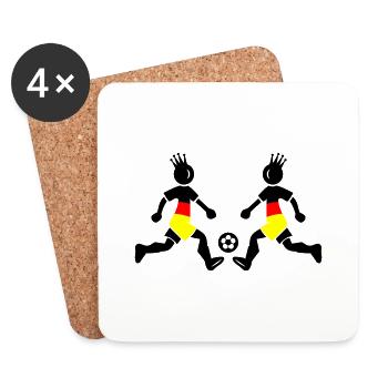 Fussballer Fussball Germany - Untersetzer (4er-Set) - Weiß - Vorne