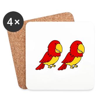 Parrot 2 - Coasters (set of 4) - white - Front