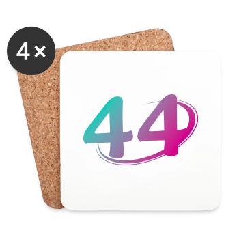 Number 44 multicolor - Coasters (set of 4) - white - Front