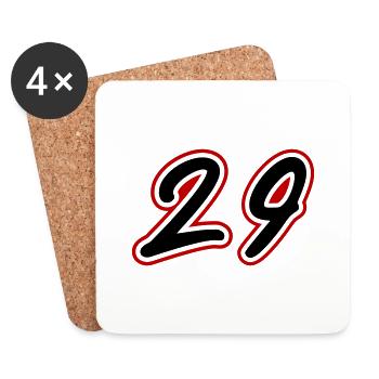 29 Zahl symbol - Untersetzer (4er-Set) - Weiß - Vorne